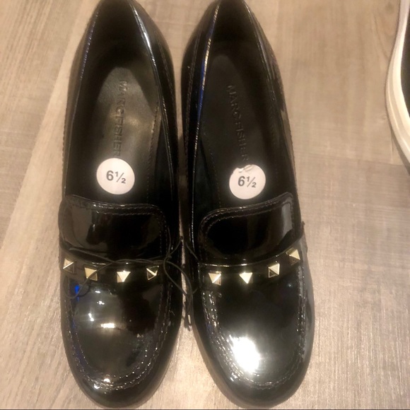 Marc Fisher Shoes - New Marc Fisher Black Heeled Loafers